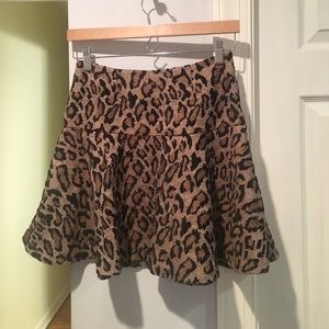 Leopard free people mini skirt